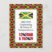 60 jaar Jubileum Jamaica Trinidad Briefkaart