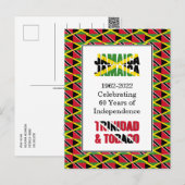 60 jaar Jubileum Jamaica Trinidad Briefkaart (Voorkant / Achterkant)
