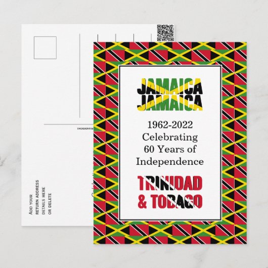 60 jaar Jubileum Jamaica Trinidad Briefkaart (Voorkant / Achterkant)