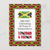 60 jaar Jubileum Jamaica Trinidad Briefkaart (Voorkant)
