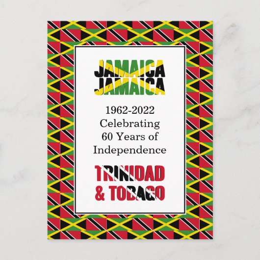 60 jaar Jubileum Jamaica Trinidad Briefkaart (Voorkant)