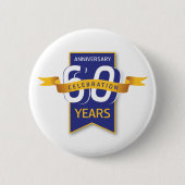 60 jaar Jubileum ontwerp Ronde Button 5,7 Cm (Voorkant)