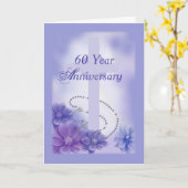 60 jaar Jubileum plum, religieus Kaart (Gele Bloem)