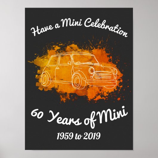 60 jaar Mini 1959-2019 Poster (Voorkant)