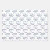 60 jaar Navy Blue 60ste verjaardag Inpakpapier Vel (Voorkant 2)