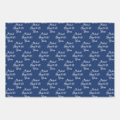 60 jaar Navy Blue 60ste verjaardag Inpakpapier Vel (Voorkant)