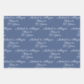 60 jaar Navy Blue 60th Jubileum Inpakpapier Vel (Voorkant 3)