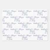 60 jaar Navy Blue 60th Jubileum Inpakpapier Vel (Voorkant 2)