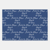 60 jaar Navy Blue 60th Jubileum Inpakpapier Vel (Voorkant)