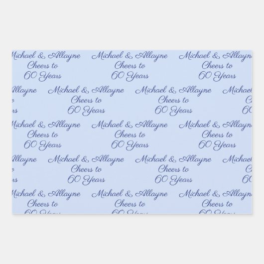 60 jaar Navy Blues 60ste Jubileum Inpakpapier Vel (Voorkant 3)