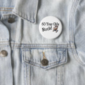 60 jaar Olds Rock (rotsstoel) Ronde Button 5,7 Cm (In situ)