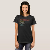 60 jaar oud april 1962 t-shirt (Voorkant volledig)