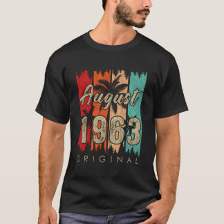 60 jaar oud cadeau Geweldige sinds augustus 1963 6 T-shirt
