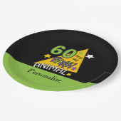 60 jaar oud dier - 60e verjaardag papieren bordje (Gekanteld)