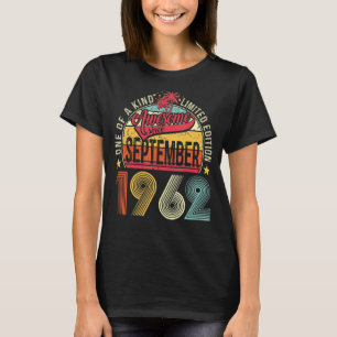 60 jaar oud Geweldige september 1962 60e verjaarda T-shirt