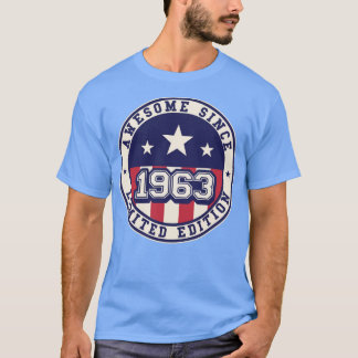 60 jaar oud Geweldige sinds 1963 60e verjaardag T-shirt