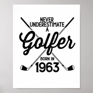 60 jaar oud Golfer Golfing 1963 Golfer's 60ste Poster