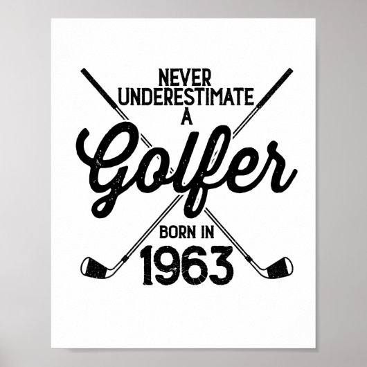 60 jaar oud Golfer Golfing 1963 Golfer's 60ste Poster (Voorkant)