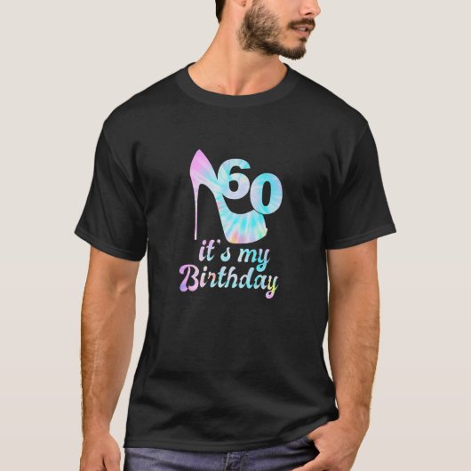 60 jaar oud Het is mijn 60e verjaardag roze hoefij T-shirt (Voorkant)