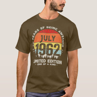 60 jaar Oud juli 1962 Limited Edition 60th Birthd T-shirt