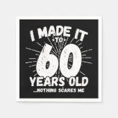 60 jaar oud sarcastisch meme grappige 60e verjaard servet (Voorkant)