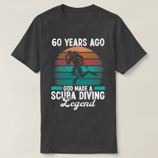 60 jaar oud Scuba duiker 60 jaar T-shirt (Design voorkant)