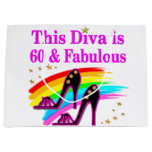 60 JAAR OUD SHOW KONINGIN LARGE CADEAUTASJE (Voorkant)