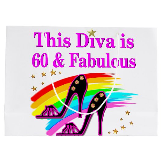 60 JAAR OUD SHOW KONINGIN LARGE CADEAUTASJE (Achterkant)