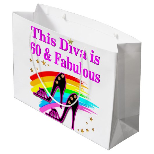 60 JAAR OUD SHOW KONINGIN LARGE CADEAUTASJE (Achterkant Gekanteld)