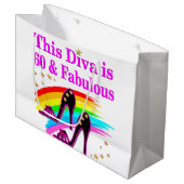 60 JAAR OUD SHOW KONINGIN LARGE CADEAUTASJE (Voorkant Gekanteld)