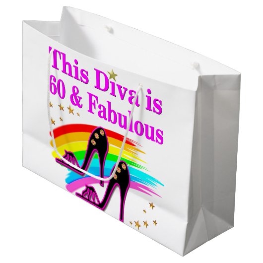 60 JAAR OUD SHOW KONINGIN LARGE CADEAUTASJE (Voorkant Gekanteld)