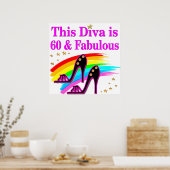 60 JAAR OUD SHOW KONINGIN POSTER (Keuken)