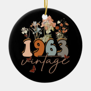 60 jaar oud  T-shirt 1963 60e verjaardag Keramisch Ornament