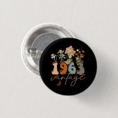 60 jaar oud  T-shirt 1963 60e verjaardag Ronde Button 3,2 Cm (Voorkant /achterkant)