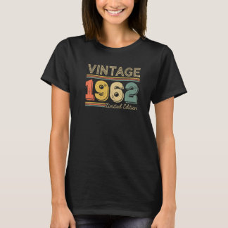 60 Jaar oud vintage 1962 60ste verjaardag T-shirt