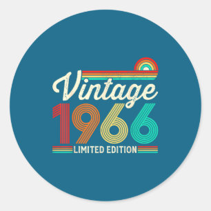 60 Jaar Oud Vintage 1966 Ronde Sticker