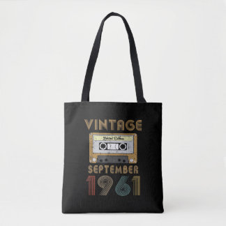 60 jaar oud - Vintage gemaakt in september 1961 60 Tote Bag