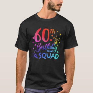 60 jaar oud vogelplein, kleurstof 60e dag B T-shirt