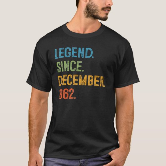 60 jaar oude 60e Mannen sinds december T-shirt (Voorkant)