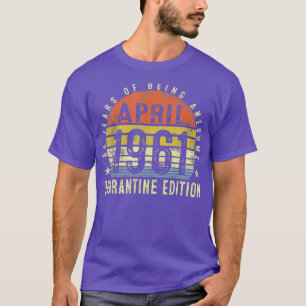 60 jaar oude 60e verjaardag april 1961 t-shirt