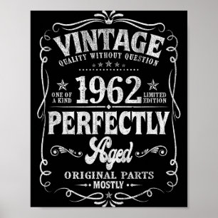 60 Jaar Oude Antiek 1962 60ste Verjaardag Cadeau G Poster