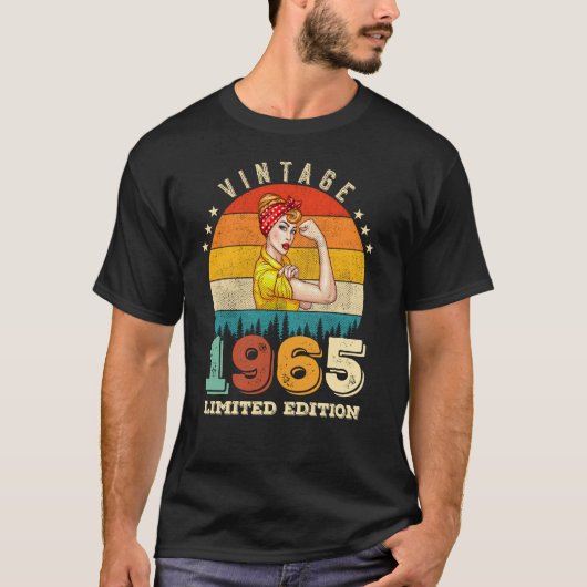 60 jaar oude Bday 1965  60ste Verjaardag Vrouwen T-shirt (Voorkant)