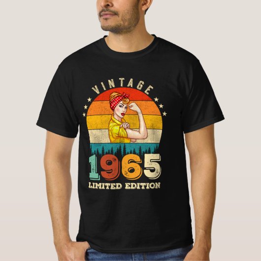 60 jaar oude Bday 1965 60ste Verjaardag Vrouwen T-shirt (Voorkant)