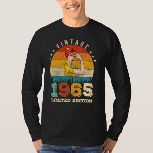 60 jaar oude Bday 1965 60ste Verjaardag Vrouwen T-shirt (Voorkant)