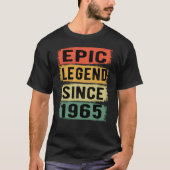 60 jaar oude Bday 1965 Epic Legend 60e verjaardag T-shirt (Voorkant)