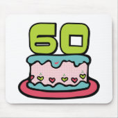 60 jaar oude Birthday Cake Muismat (Voorkant)