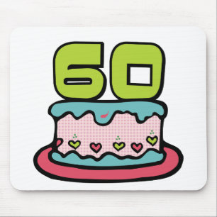 60 jaar oude Birthday Cake Muismat