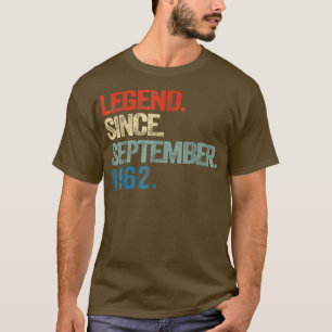 60 jaar oude cadeautjes sinds september 1962 60t t-shirt