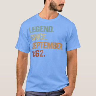 60 jaar oude cadeautjes sinds september 1962 60t t-shirt