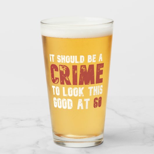 60 jaar oude grappige 60ste verjaardag in nood glas (Voorkant gevuld)